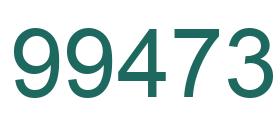 Number 99473 green image