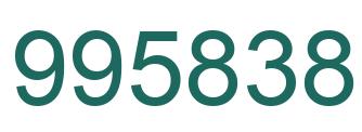 Number 995838 green image
