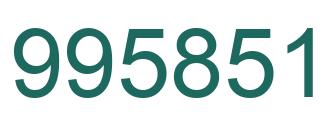 Number 995851 green image