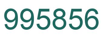 Number 995856 green image