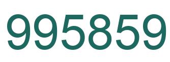 Number 995859 green image