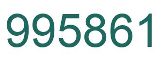 Number 995861 green image