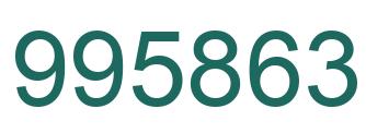Number 995863 green image