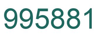 Number 995881 green image