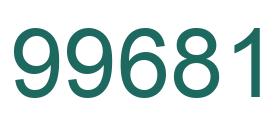 Number 99681 green image