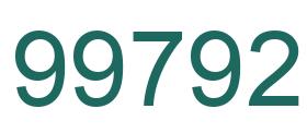 Number 99792 green image