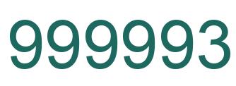 Número 999993 imagen verde