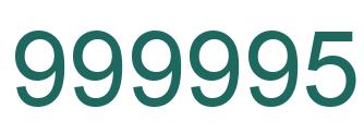 Número 999995 imagen verde