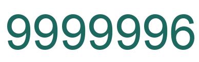 Número 9999996 imagen verde