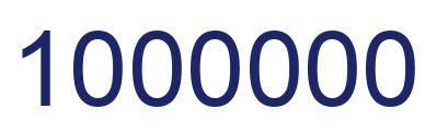 Número 1000000 imagen azul