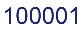 Number 100001 blue image