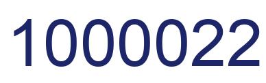 Número 1000022 imagen azul