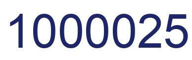 Number 1000025 blue image