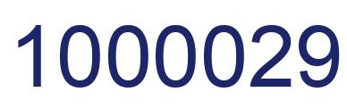 Number 1000029 blue image