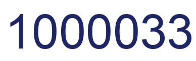 Number 1000033 blue image