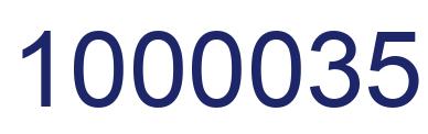 Number 1000035 blue image