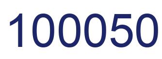 Número 100050 imagen azul