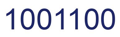 Número 1001100 imagen azul