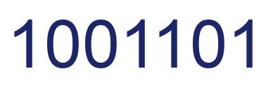 Número 1001101 imagen azul