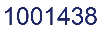 Number 1001438 blue image