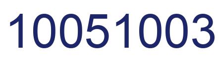 Number 10051003 blue image