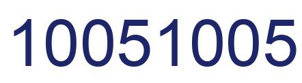 Number 10051005 blue image