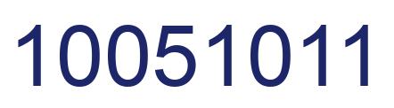Number 10051011 blue image