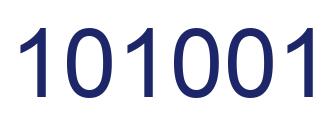Número 101001 imagen azul