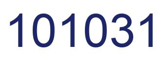 Number 101031 blue image