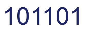 Number 101101 blue image