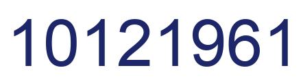 Number 10121961 blue image