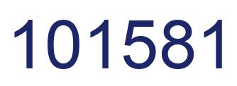 Number 101581 blue image