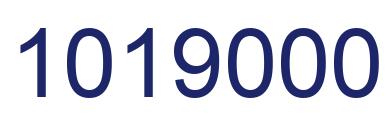 Number 1019000 blue image