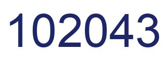 Number 102043 blue image