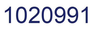 Number 1020991 blue image