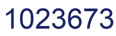 Number 1023673 blue image