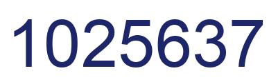 Number 1025637 blue image