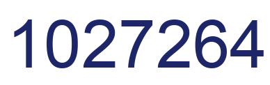 Number 1027264 blue image