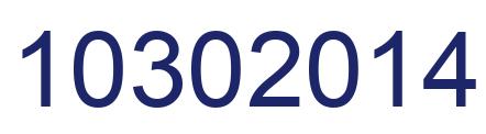 Number 10302014 blue image