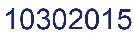 Number 10302015 blue image