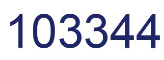 Number 103344 blue image