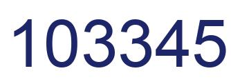Number 103345 blue image