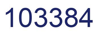 Number 103384 blue image