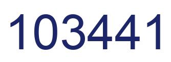 Número 103441 imagen azul
