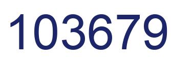 Number 103679 blue image