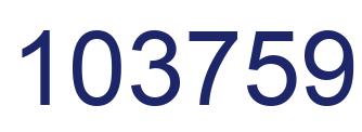 Number 103759 blue image