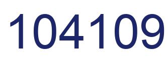 Number 104109 blue image