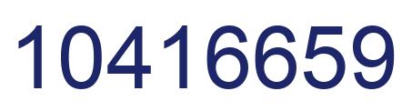 Number 10416659 blue image