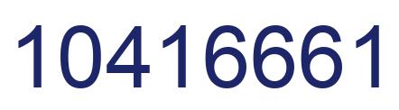 Number 10416661 blue image