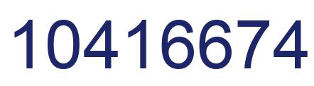 Number 10416674 blue image